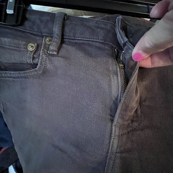 Raleigh Workshop Handcrafted Denim Jeans Mens 29x29 Gray Slim Taper Made in USA - Picture 4 of 13